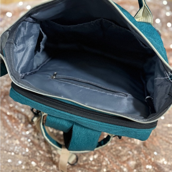 Lands Teal Travel Diaper Bag Backpack - Picture 6 of 7